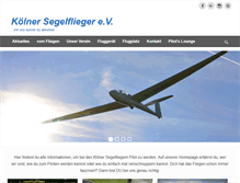 Tablet Screenshot of koelnersegelflieger.de